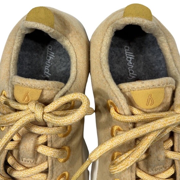 Allbirds Wool Runners Size 7 Turk Honey Yellow Lightweight Comfort Shoe Washable - Picture 9 of 10
